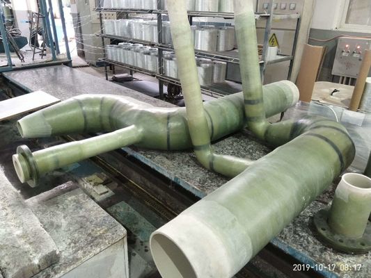 압력 50PSI-150PSI FRP 파이프 녹색 유리 강화 파이프